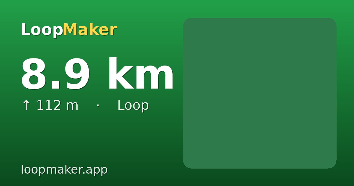 Map of Park Sonsbeek 8.9 km loop