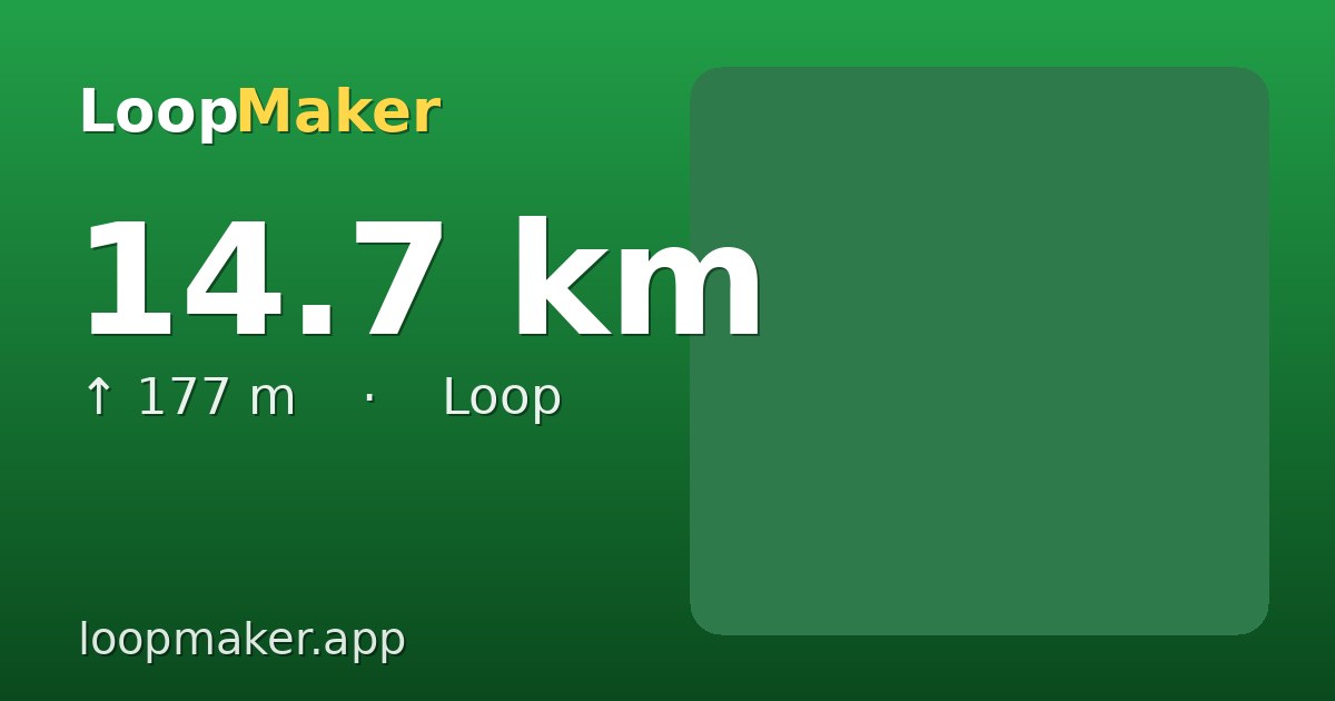 Map of Wilhelminapark 15 km loop